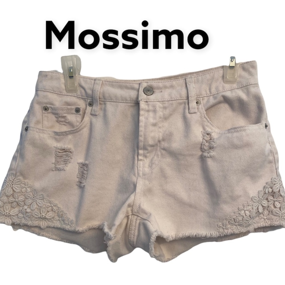 Mossimo Short Lace White Cotton Short Shorts sz 6